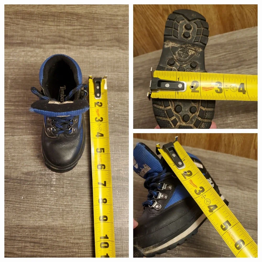 Timberland Euro Hiking Boots Toddler Size 7 Black Blue‎